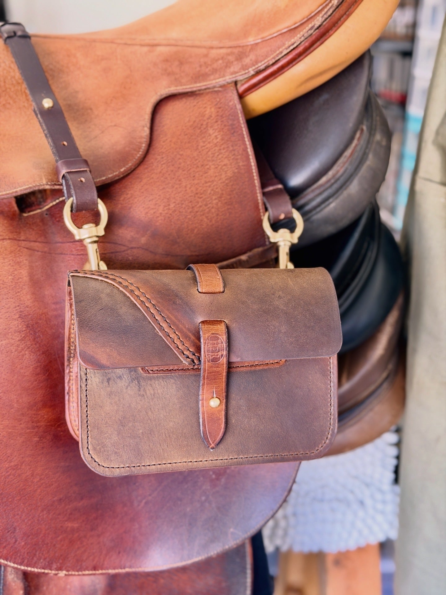 Wren Crossbody - Repurposed Saddle Handbag