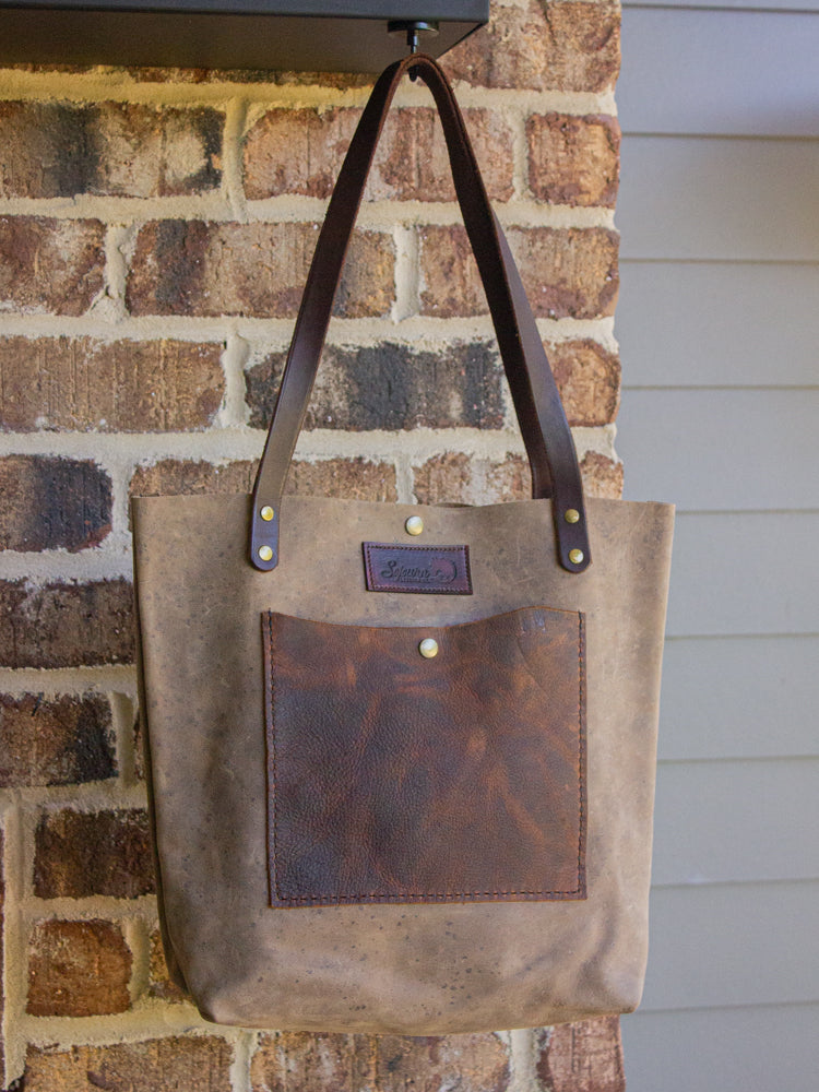 Savanna Tote - Sand - “Live Edge”