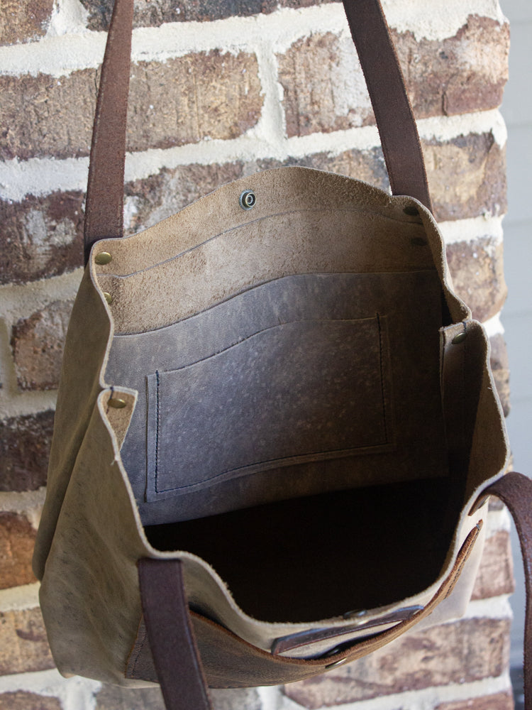 Savanna Tote - Sand - “Live Edge”