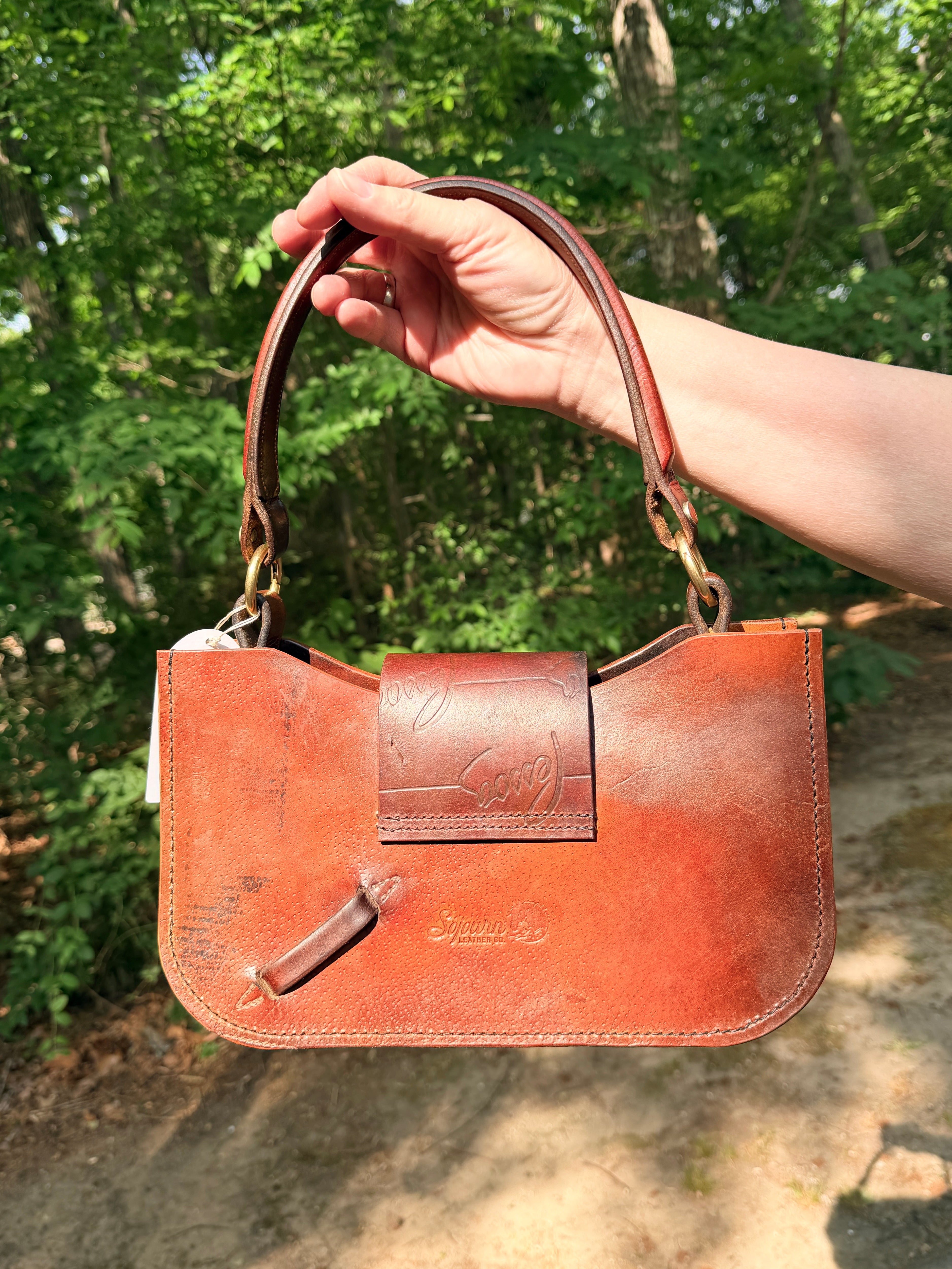 Sylvie - Repurposed Saddle Handbag