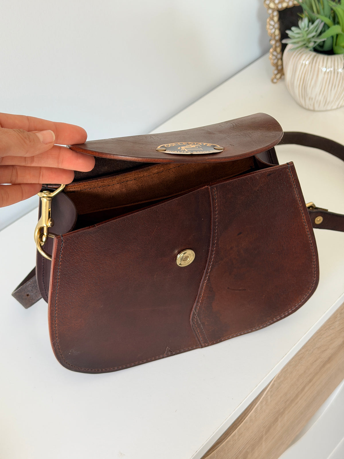 Maple - Repurposed Saddle Handbag