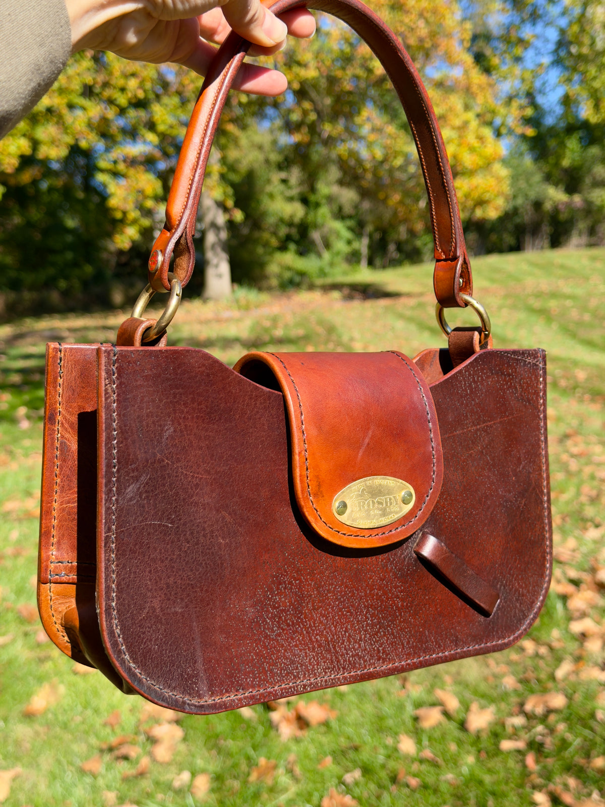 Sylvie - Repurposed Saddle Handbag - Crosby