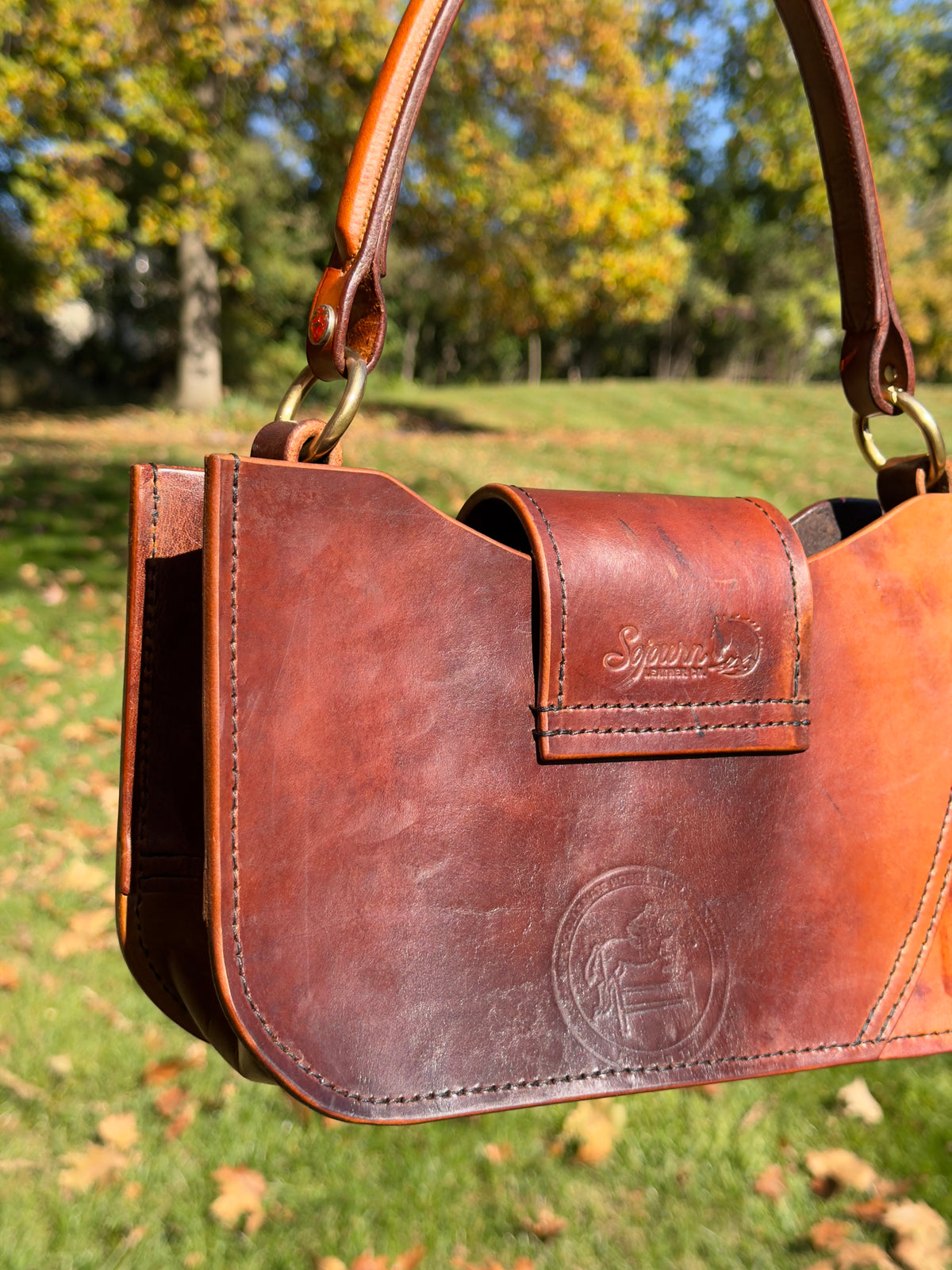 Sylvie - Repurposed Saddle Handbag - Crosby