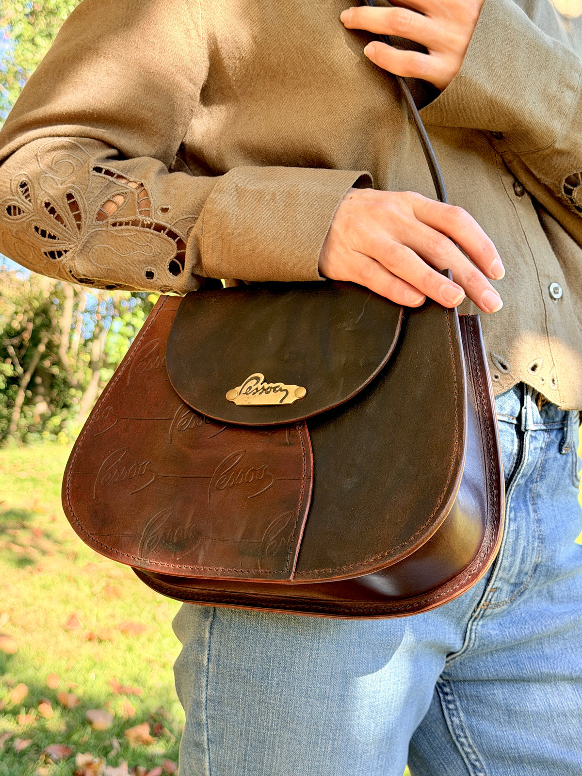 Maple - Repurposed Saddle Handbag - Pessoa